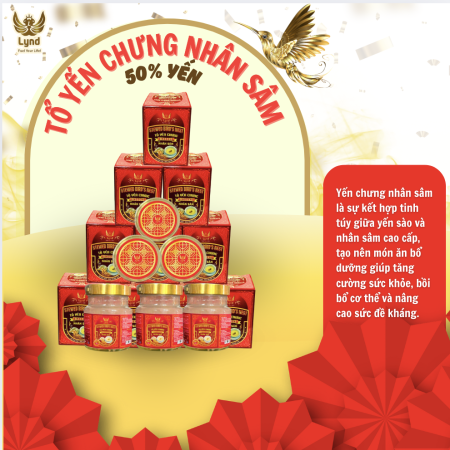 Tổ Yến Chưng Nhân Sâm-50% yến
